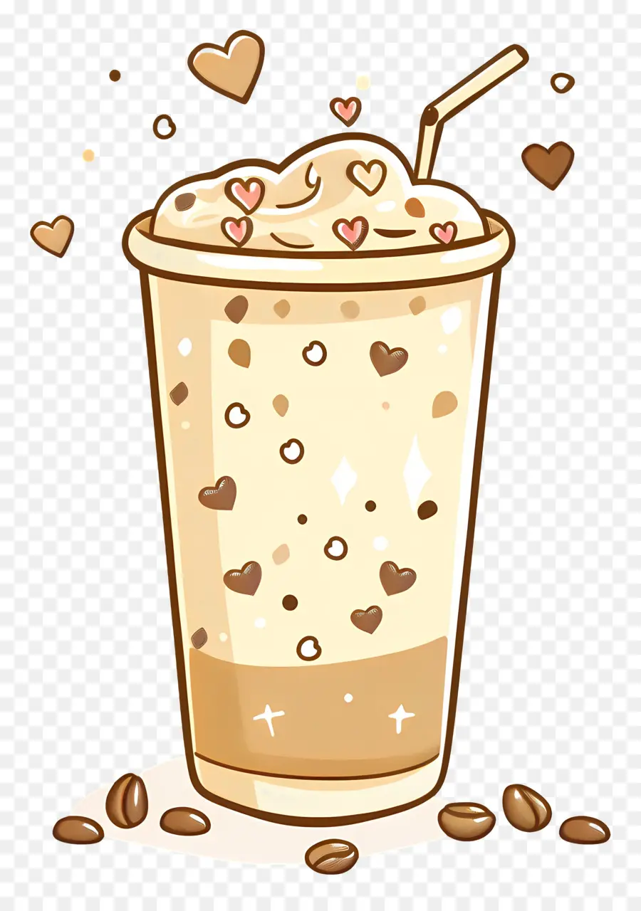 Café Caliente，Café Helado Con Crema PNG