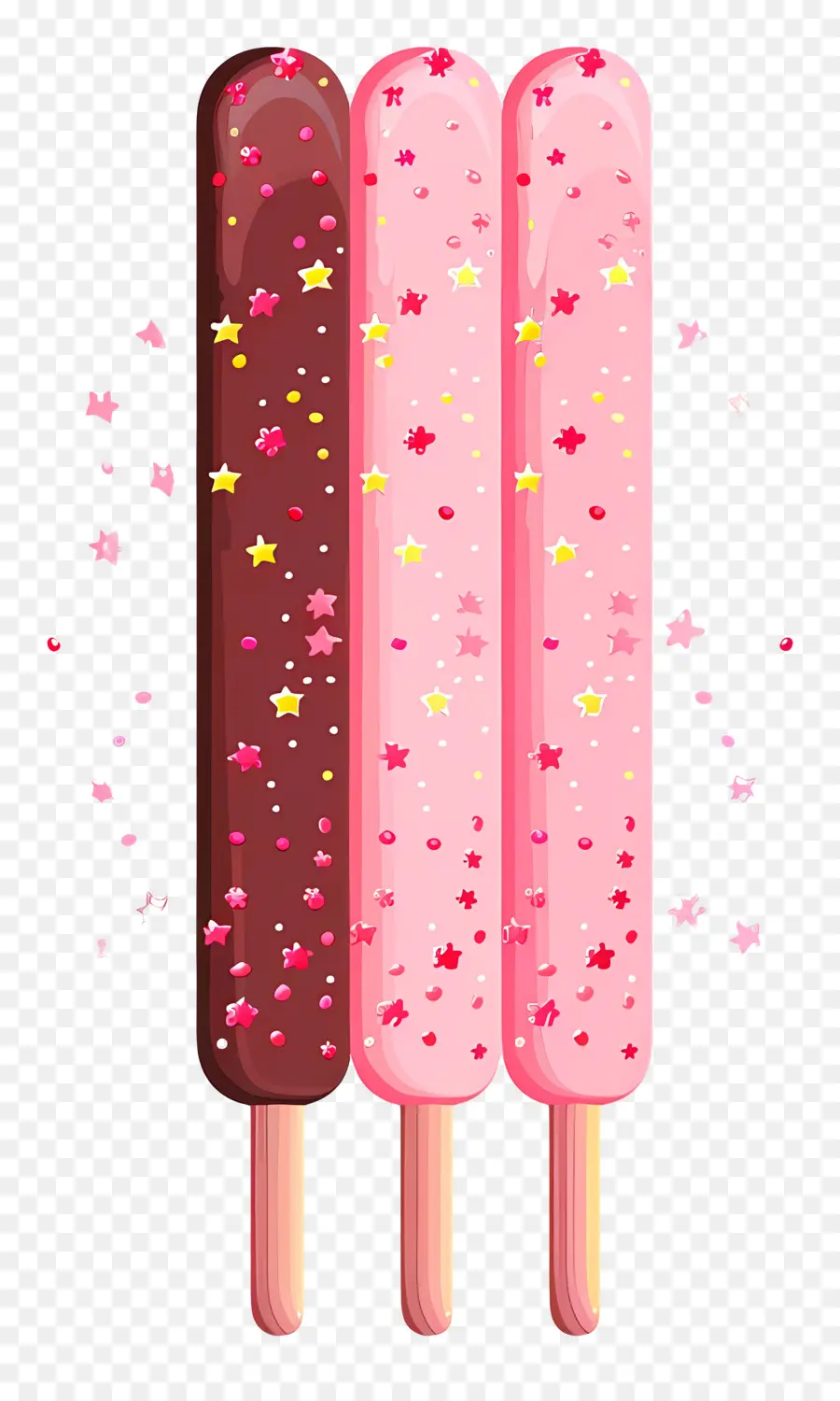 Palitos De Chocolate，Paletas De Chocolate Y Rosa PNG