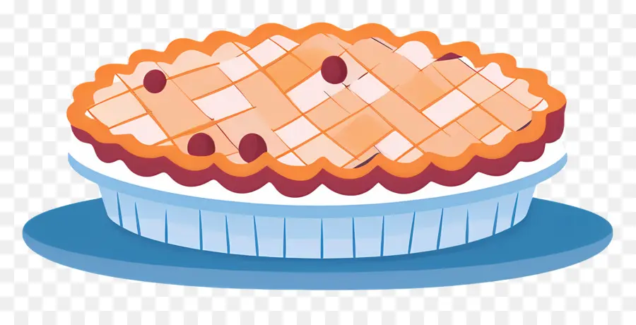 Pastel De Acción De Gracias，Pastel En Plato PNG