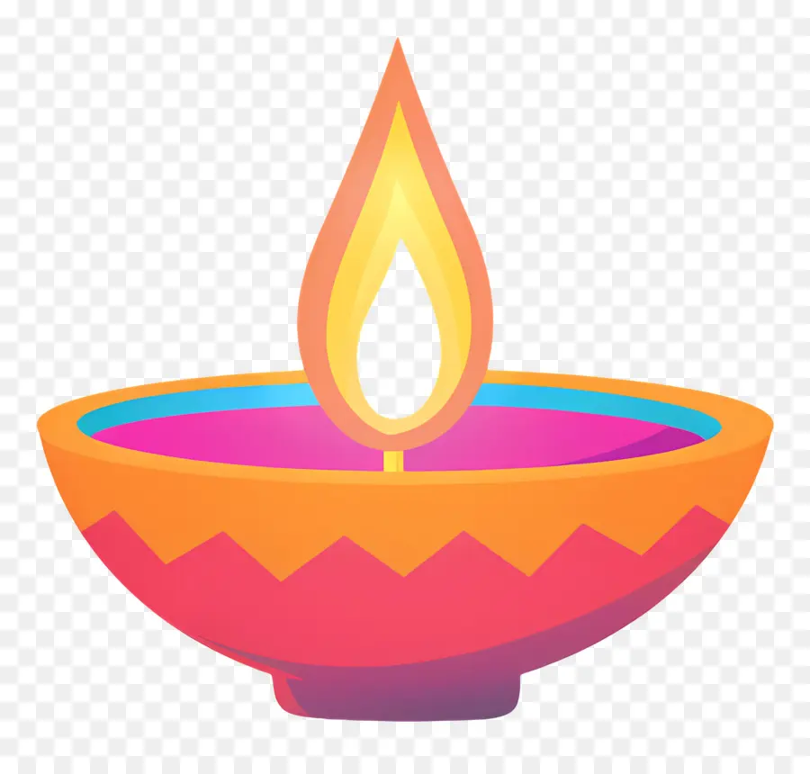 Diwali Diya，Iluminado Diya PNG