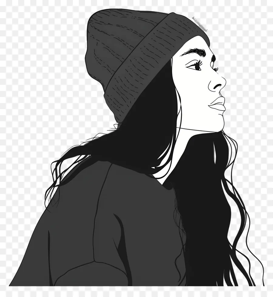 Logotipo De Niña，Gorro Mujer PNG