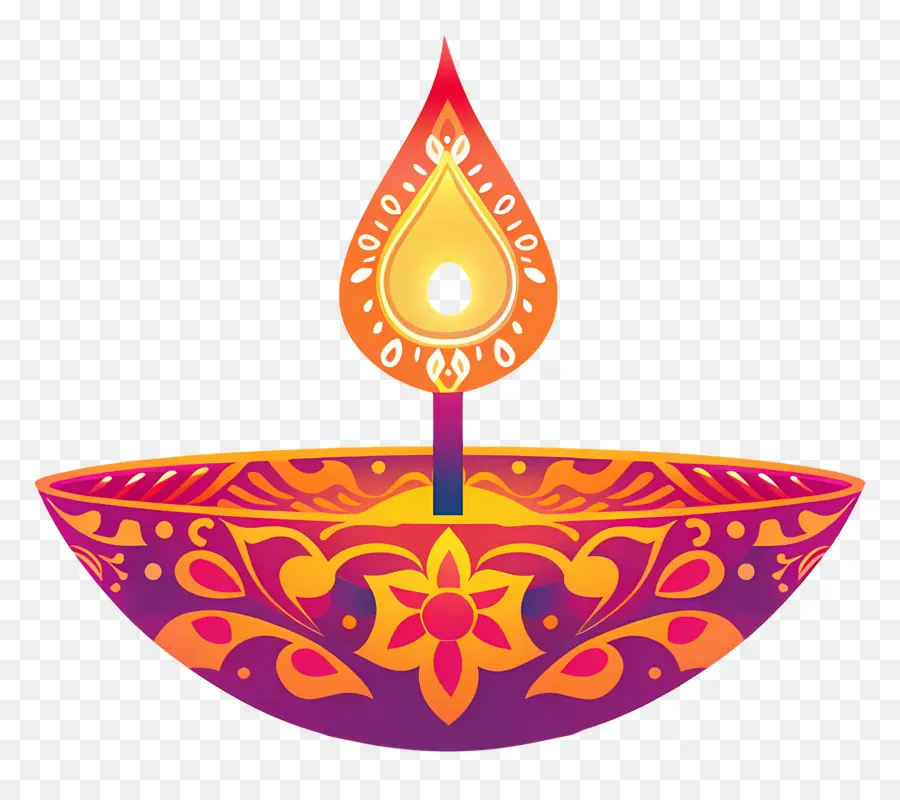 Diwali Diya，Diya Decorativa PNG