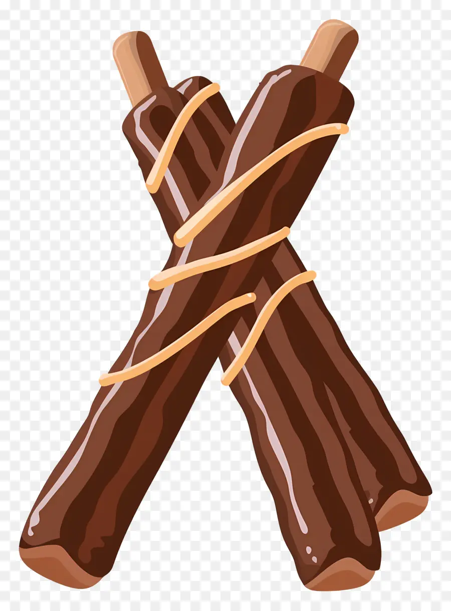 Palitos De Chocolate，Palitos De Chocolate Con Llovizna PNG