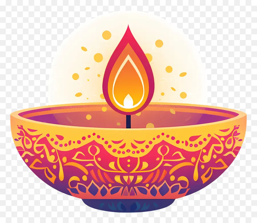 Diwali Diya，Diya Decorativa PNG