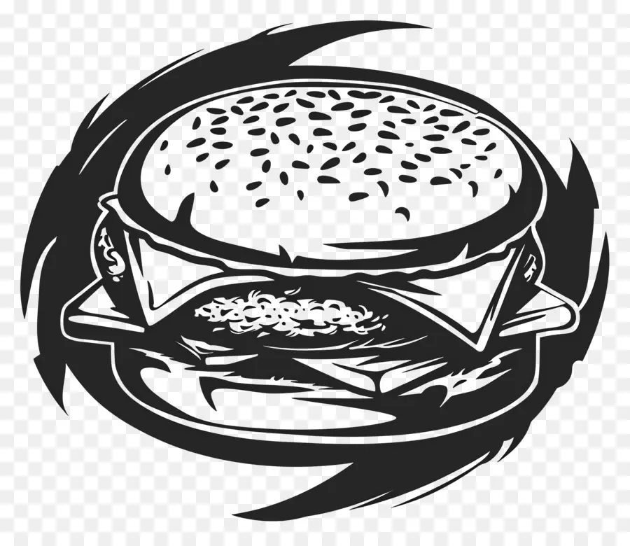 Esquema De Hamburguesa，Ilustración De Hamburguesa PNG