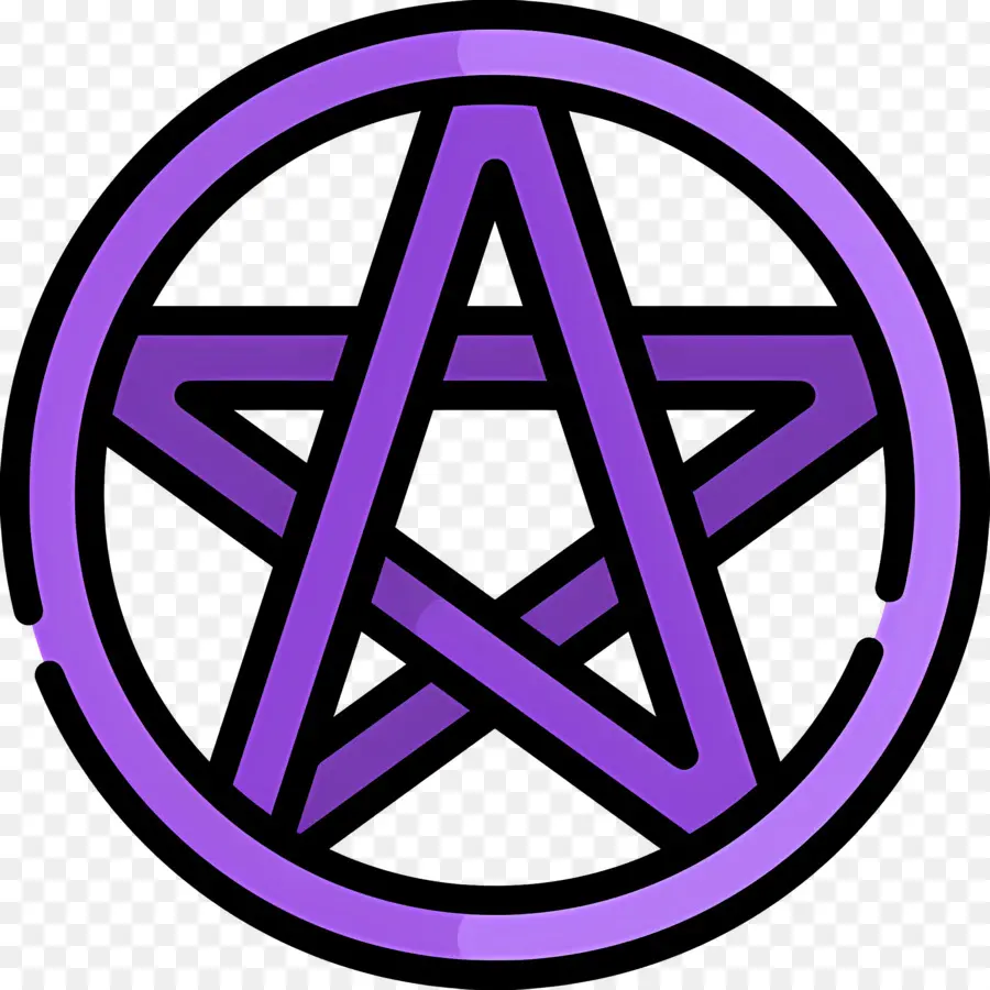 Símbolo Del Pentagrama，Pentagrama Morado PNG