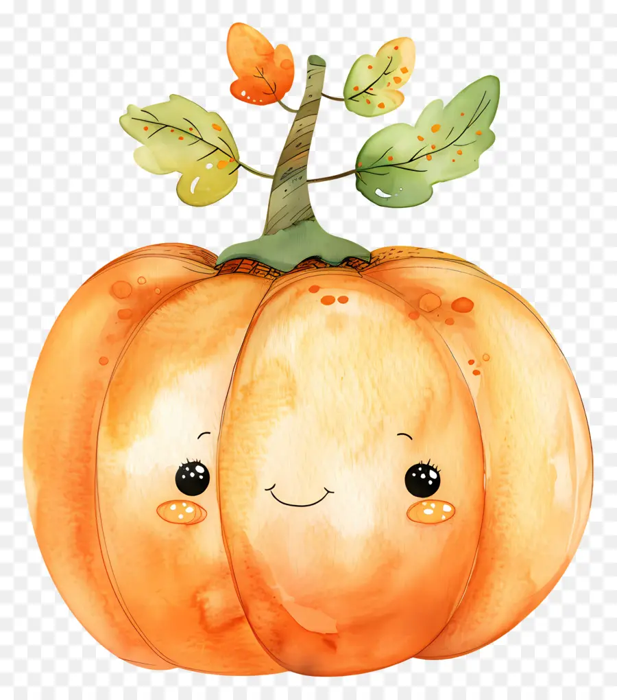 Calabaza Acuarela，Calabaza Sonriente PNG