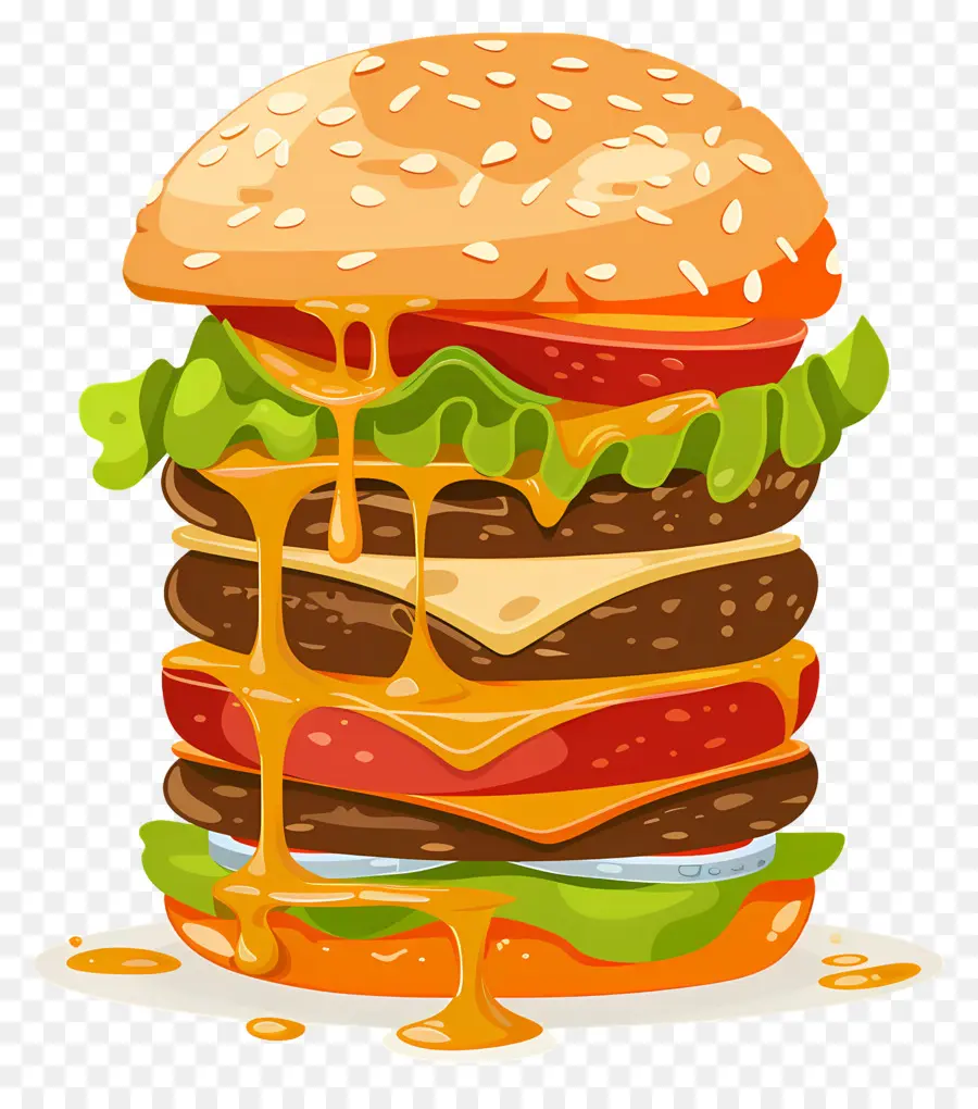 Hamburguesa Jugosa，Hamburguesa Con Capas PNG