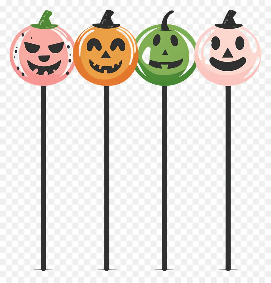 Piruleta De Halloween，Piruletas De Calabaza PNG