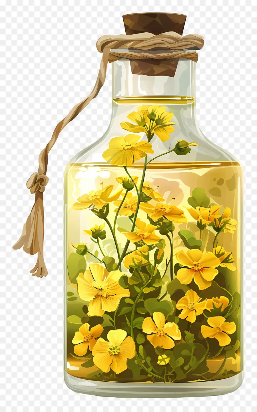 Aceite De Canola，Botella De Flores PNG