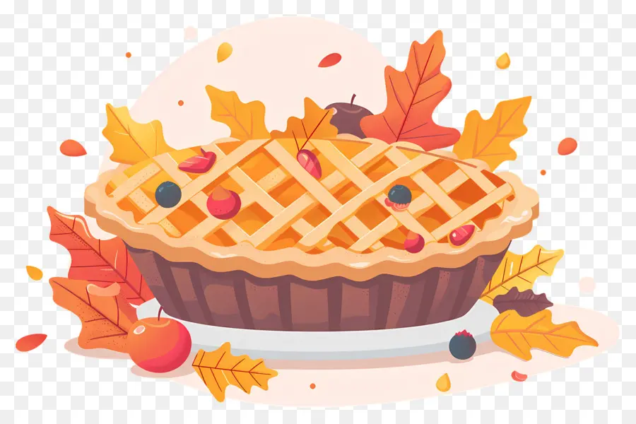 Pastel De Acción De Gracias，Pastel De Otoño PNG