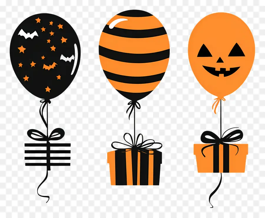 Globos De Halloween，Regalos PNG