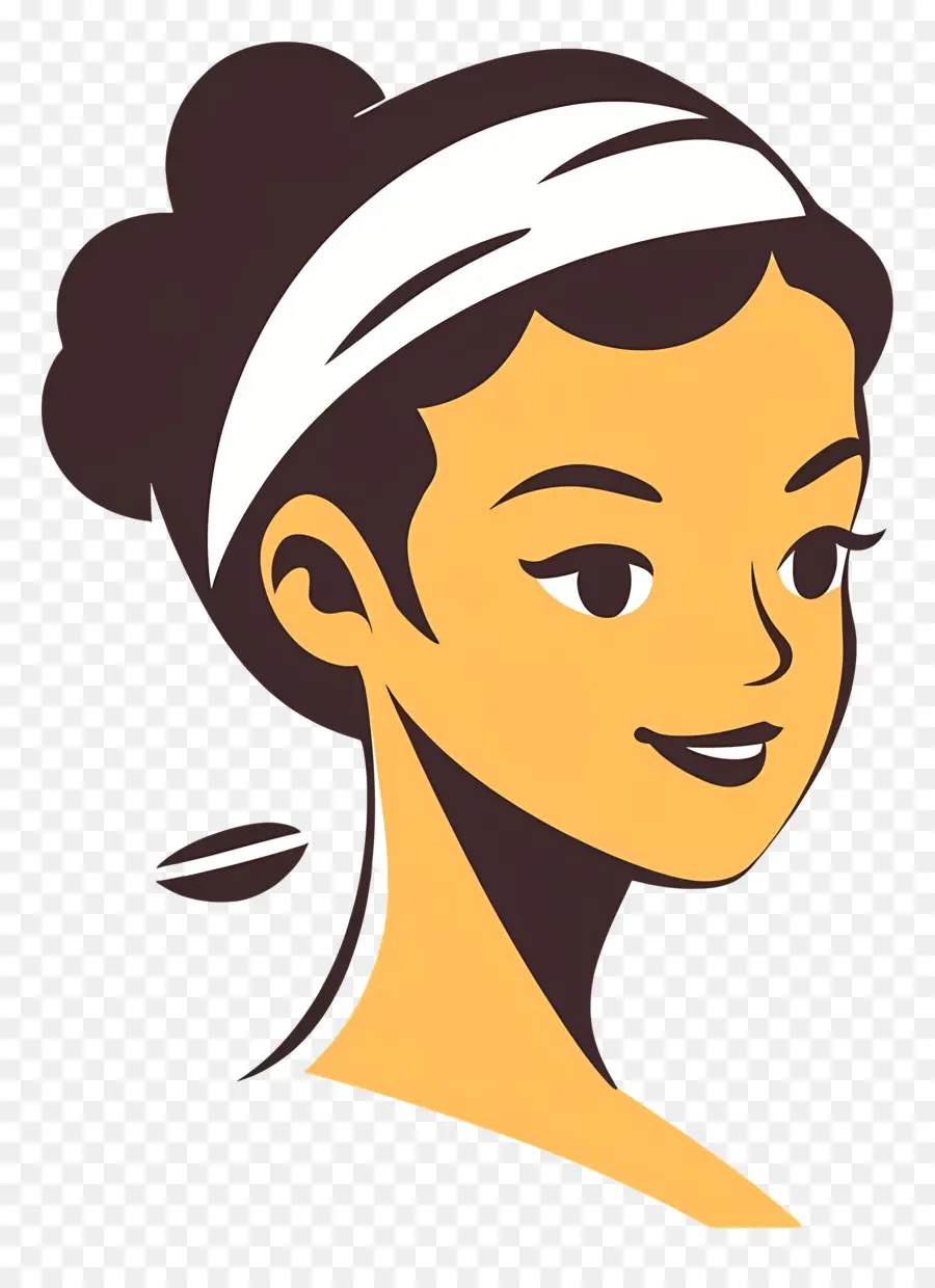 Logotipo De Niña，Mujer De Dibujos Animados Con Diadema PNG