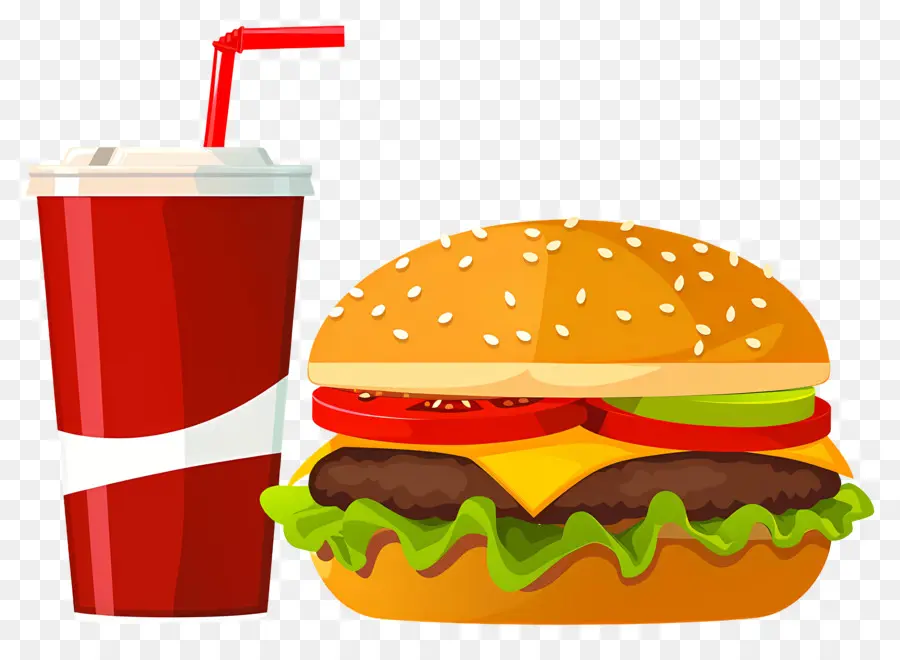 Hamburguesa Coca Cola，Hamburguesa Y Papas Fritas PNG