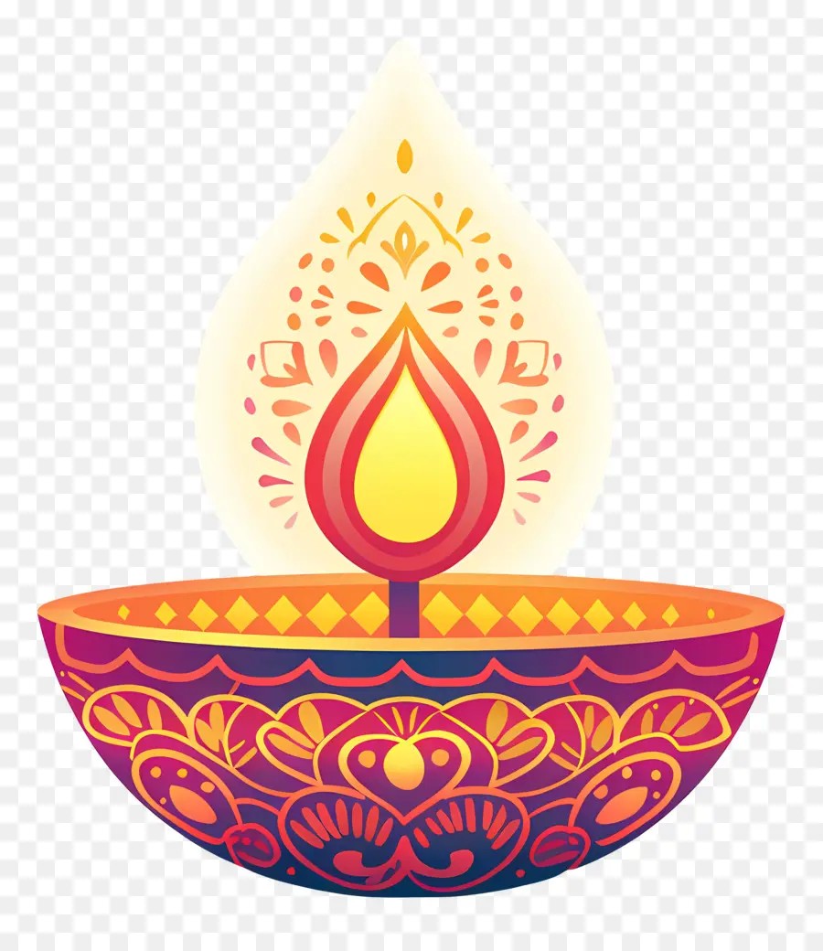 Diwali Diya，Diya Decorativa PNG