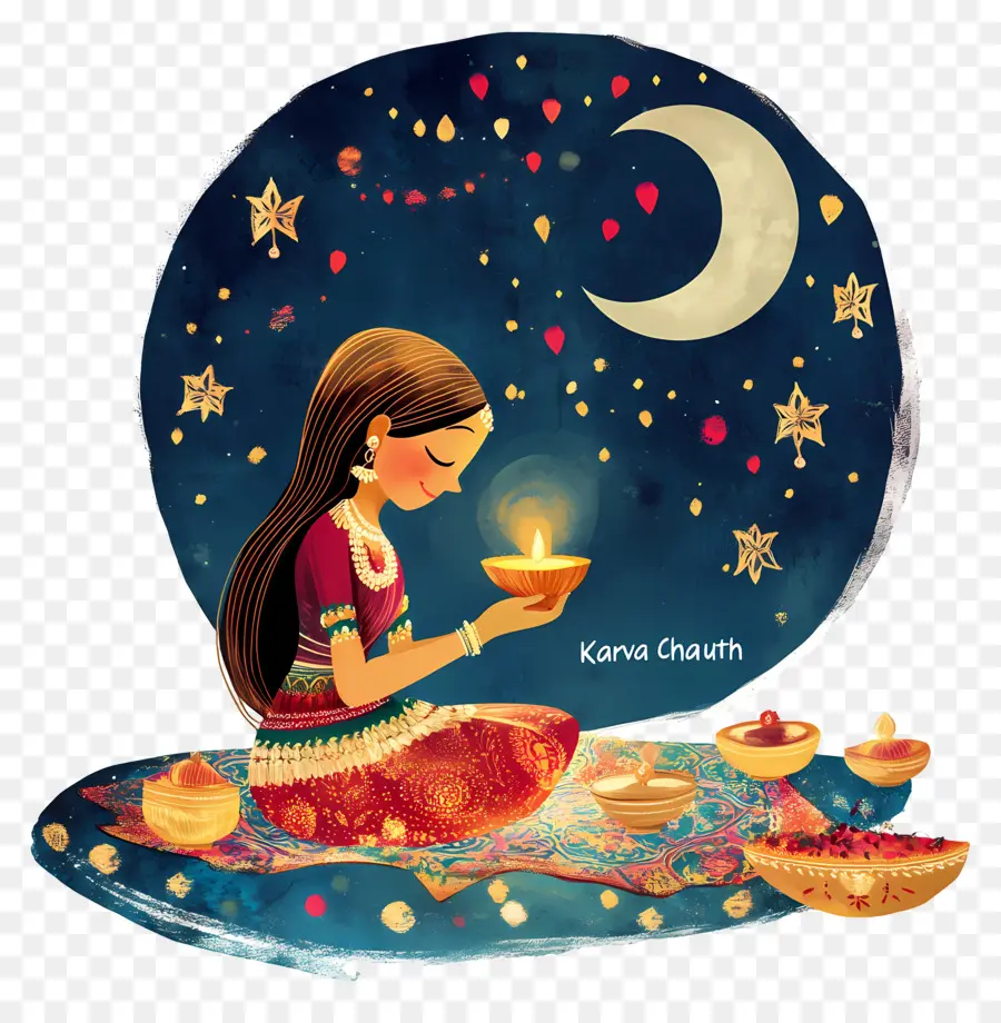 Karva Chauth，Celebración De Karva Chauth PNG