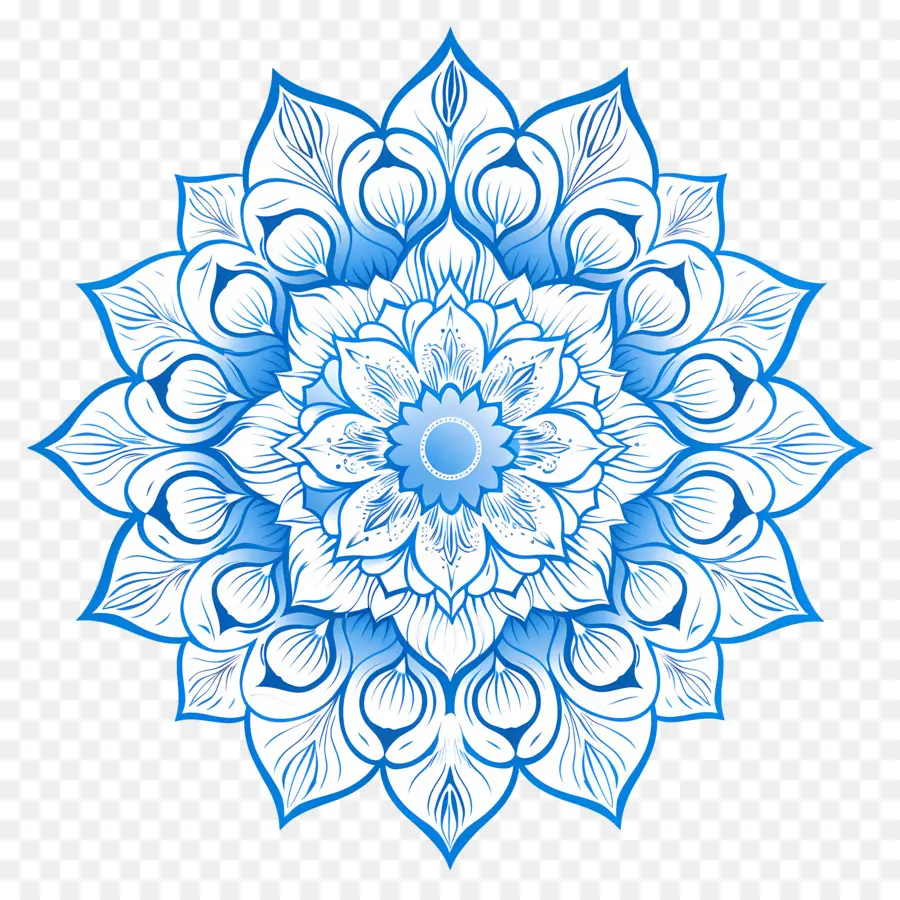 Patrón De Mandala，Mandala Azul PNG