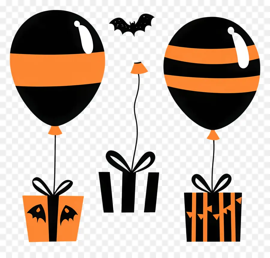 Globos De Halloween，Regalos PNG