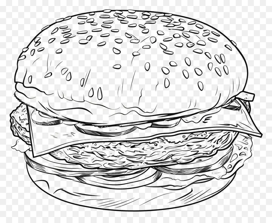 Esquema De Hamburguesa，Hamburguesa PNG