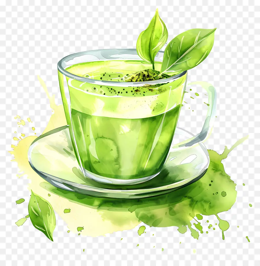 Bebida Matcha，Té PNG