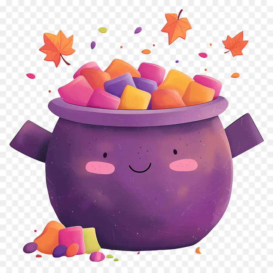 Dulces De Halloween，Olla Morada PNG