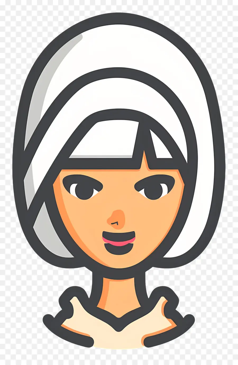 Logotipo De Niña，Mujer De Dibujos Animados Con Pelo Blanco PNG