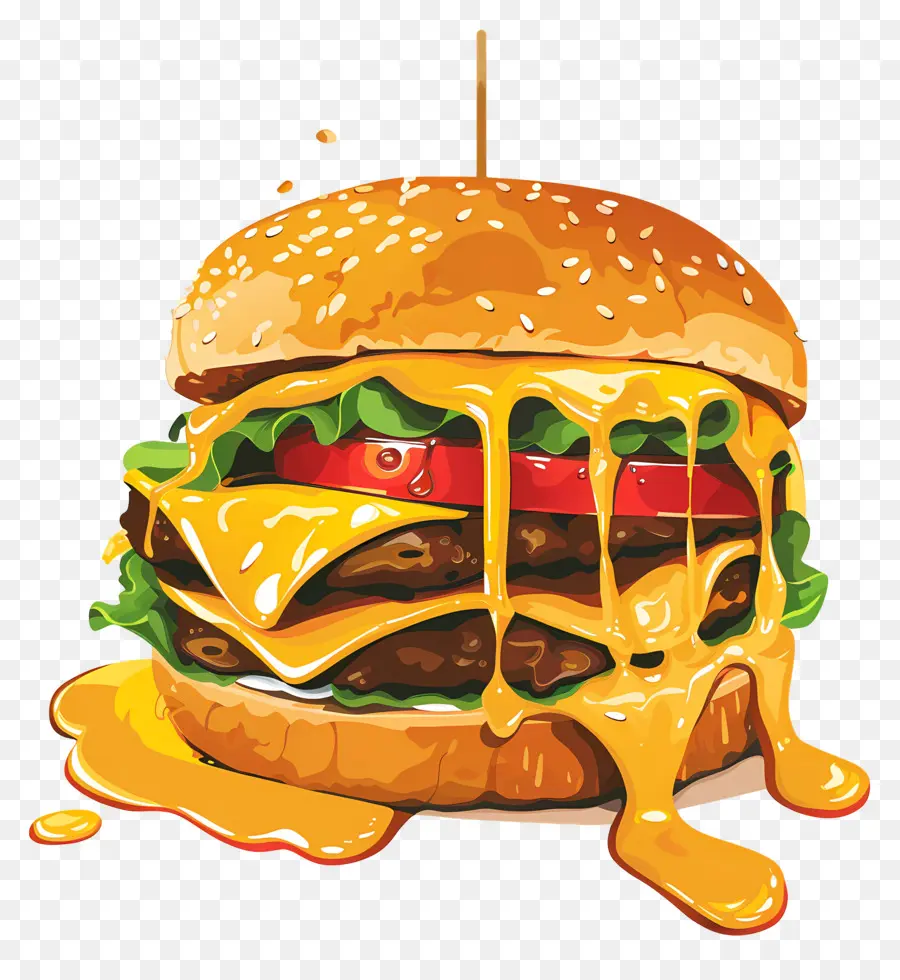 Hamburguesa Jugosa，Hamburguesa Colorida PNG