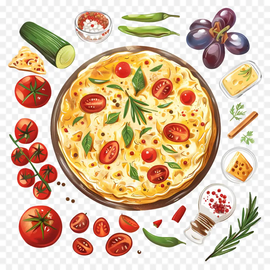 Tortilla Española，Pizza PNG