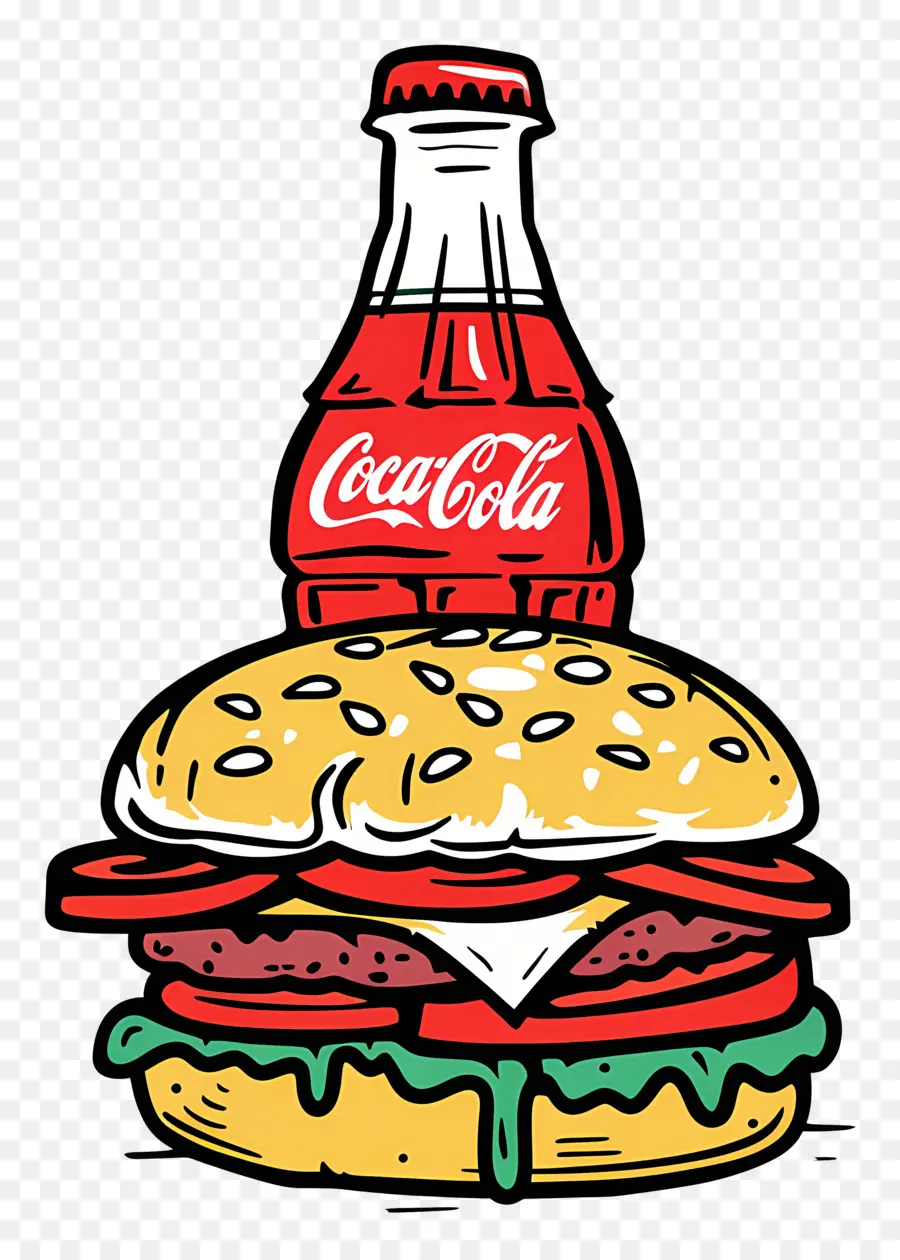 Hamburguesa Coca Cola，Coca Cola Y Hamburguesa PNG