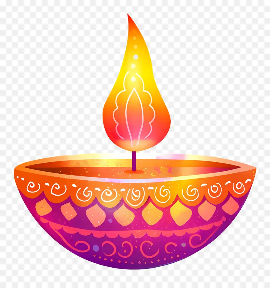 Diwali Diya，Lámpara De Aceite Decorativa PNG