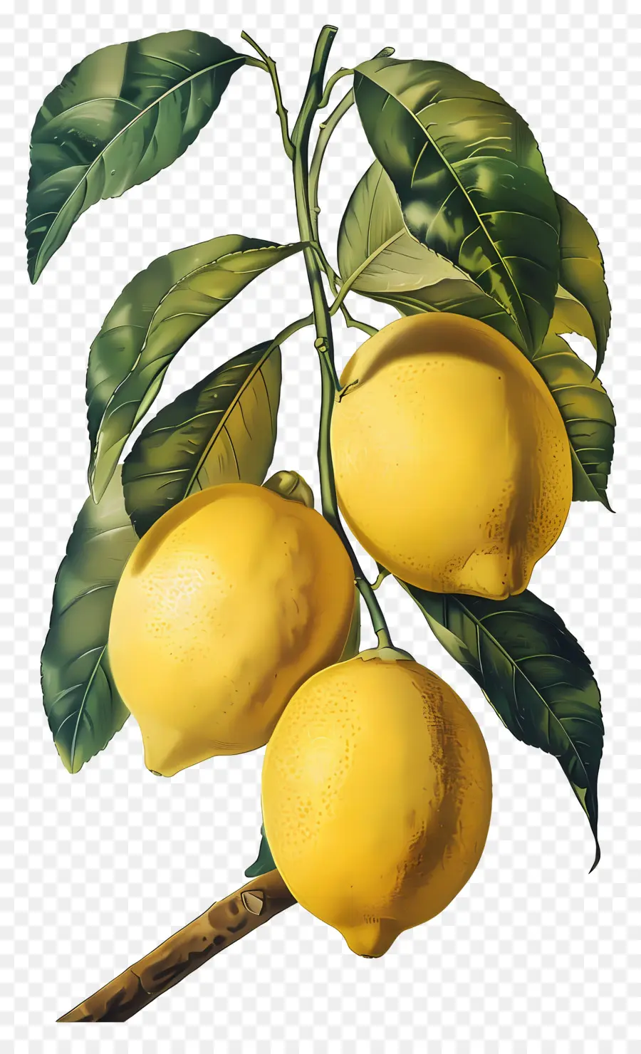 Limon Vintage，Rama De Limon PNG