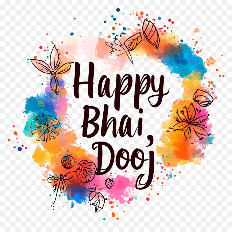 Feliz Bhai Dooj，Saludo De Bhai Dooj PNG