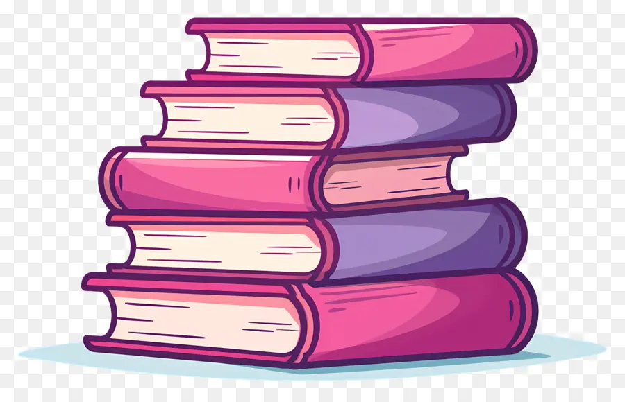 Libros Rosa，Pila De Libros PNG