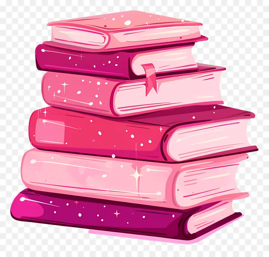 Libros Rosa，Pila De Libros PNG