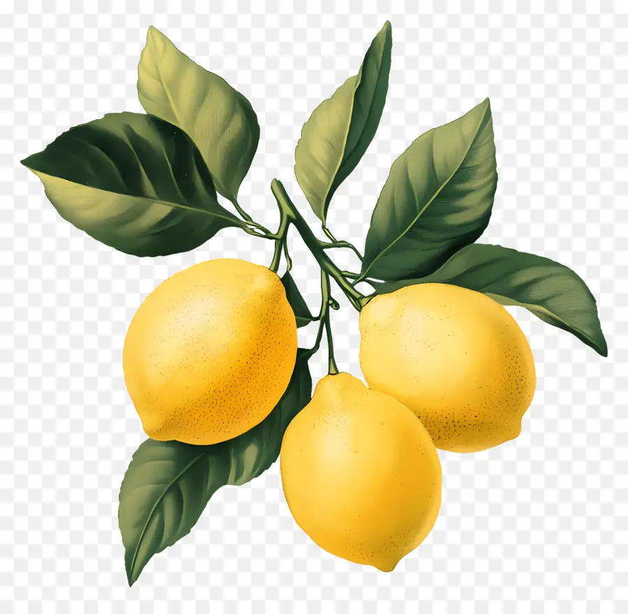 Limon Vintage，Limones Amarillos PNG