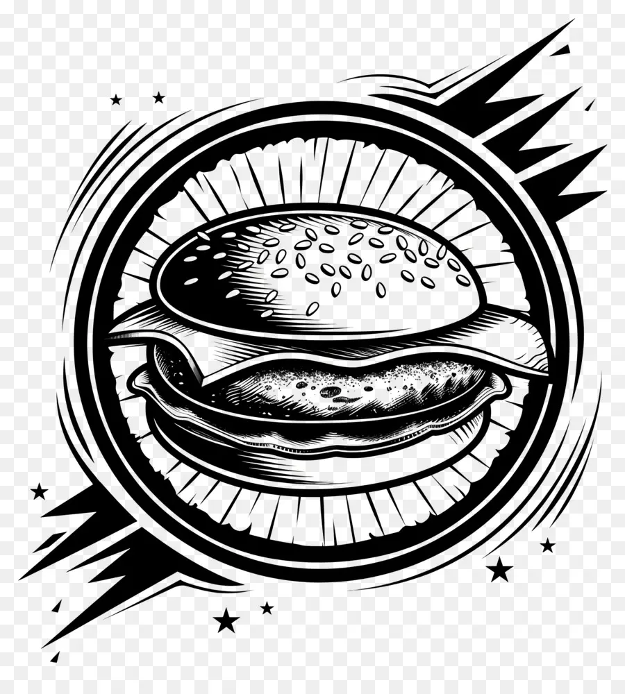 Esquema De Hamburguesa，Ilustración De Hamburguesa PNG