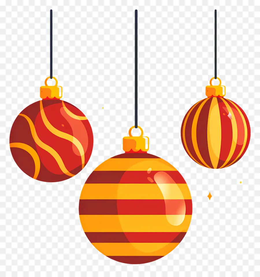 Bolas De Navidad Colgantes，Adornos Navideños PNG