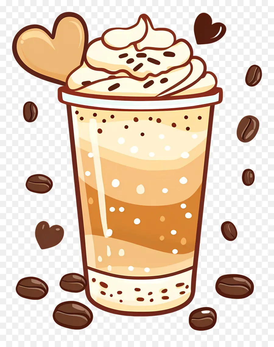 Café Caliente，Café Helado Con Crema PNG