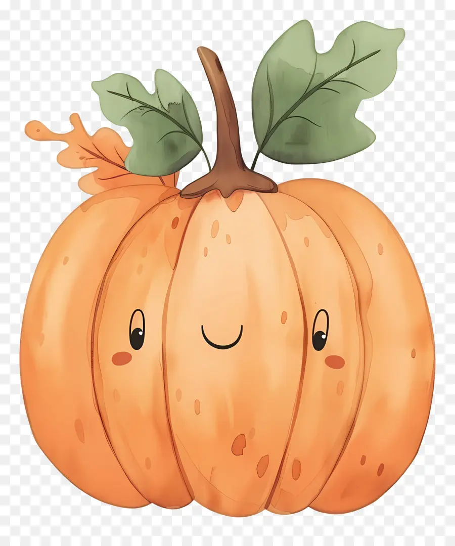 Calabaza Acuarela，Calabaza Sonriente PNG