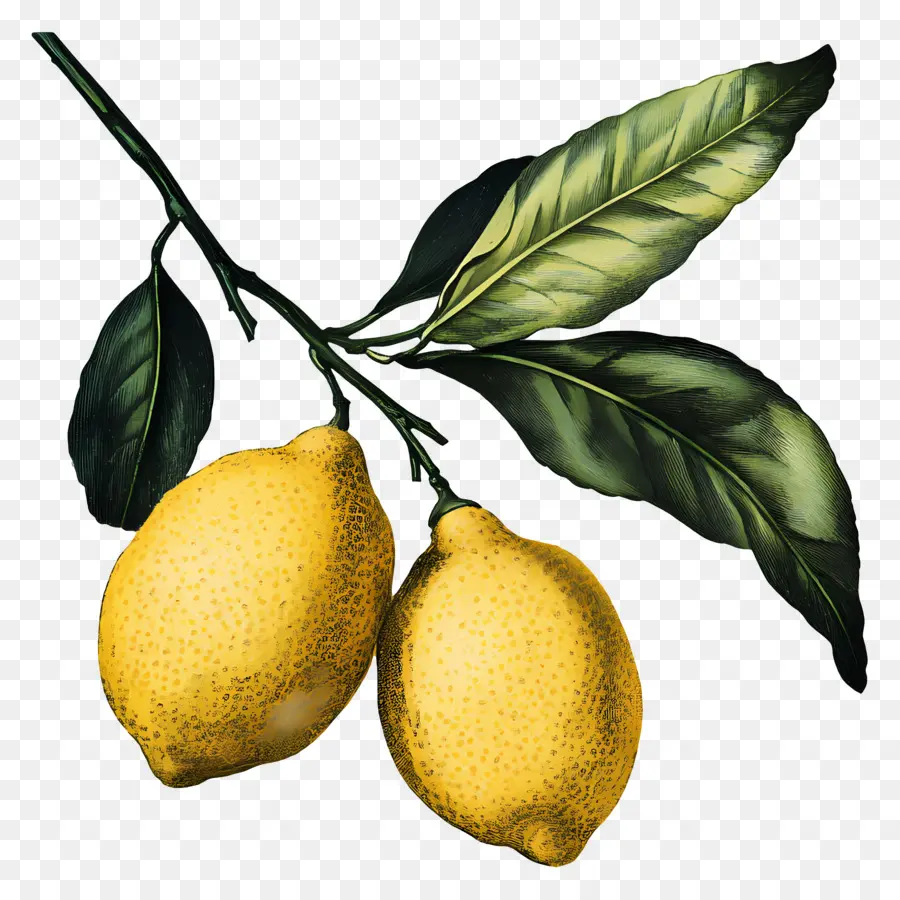 Limon Vintage，Par De Limones PNG