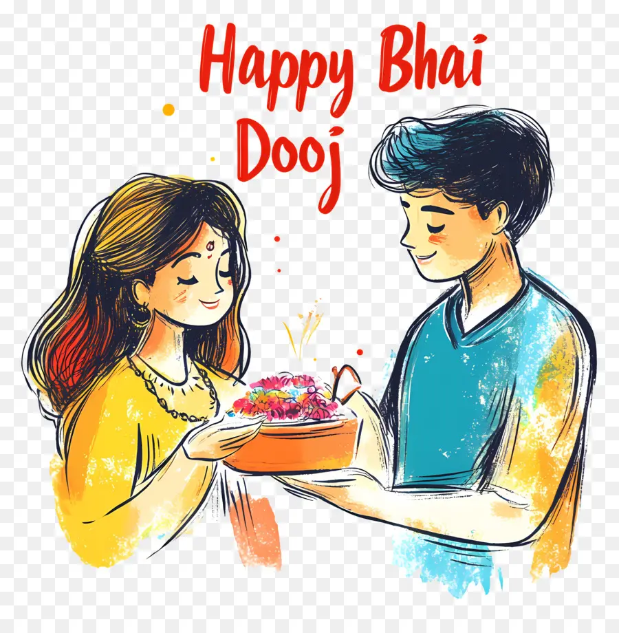 Feliz Bhai Dooj，Celebración De Bhai Dooj PNG