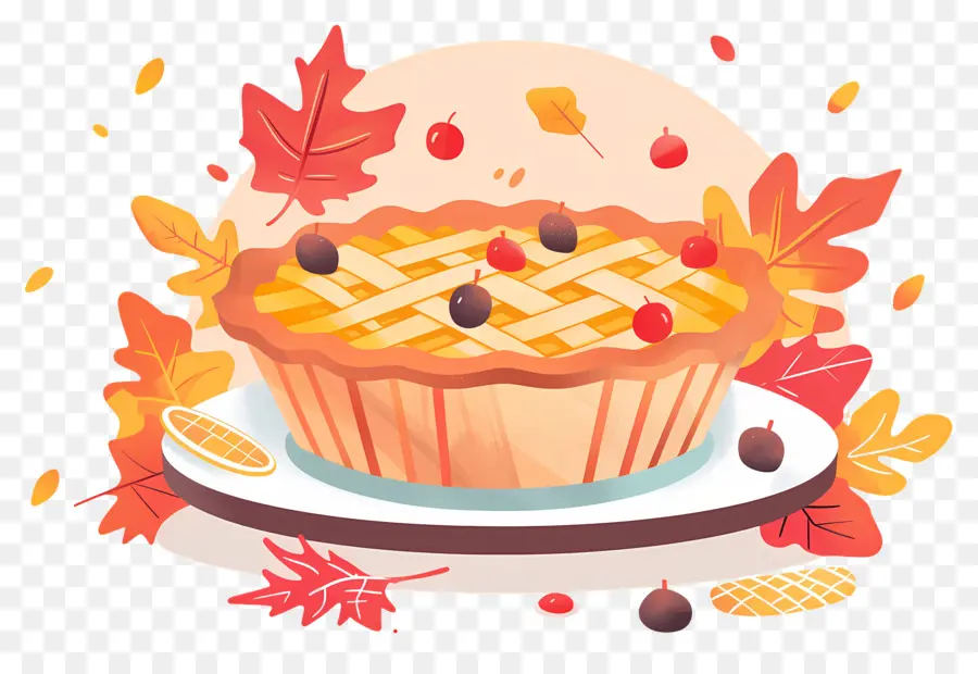 Pastel De Acción De Gracias，Pastel De Otoño PNG