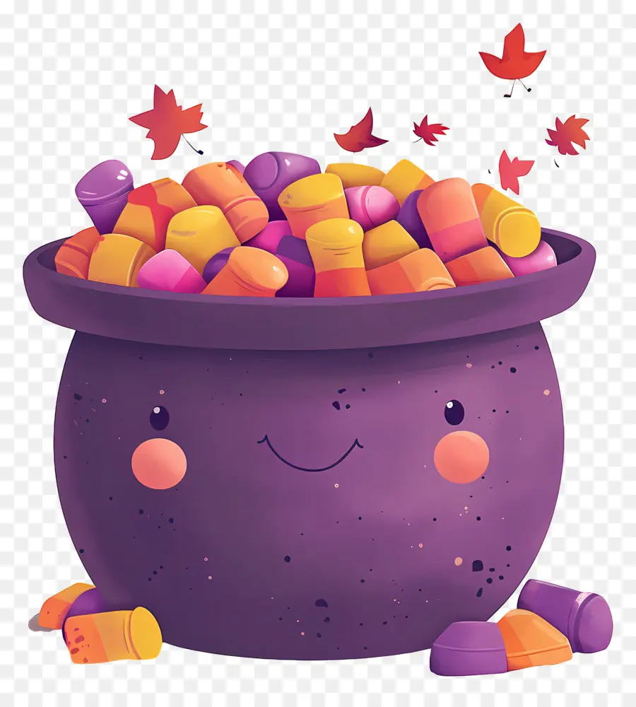 Dulces De Halloween，Olla Morada PNG