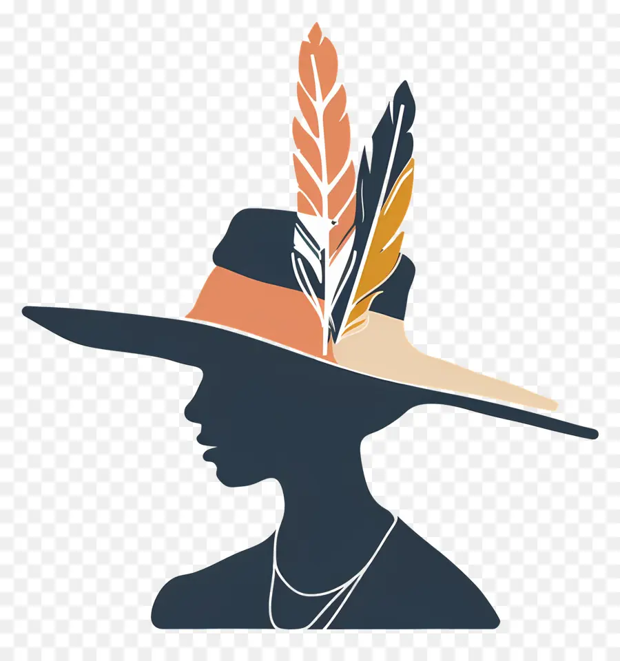 Logotipo De Niña，Silueta Con Sombrero PNG