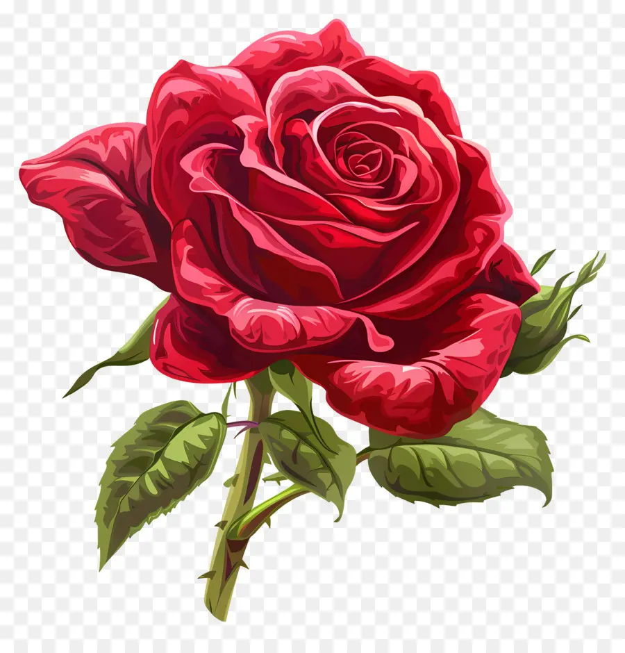 Rosa Roja，Hojas PNG