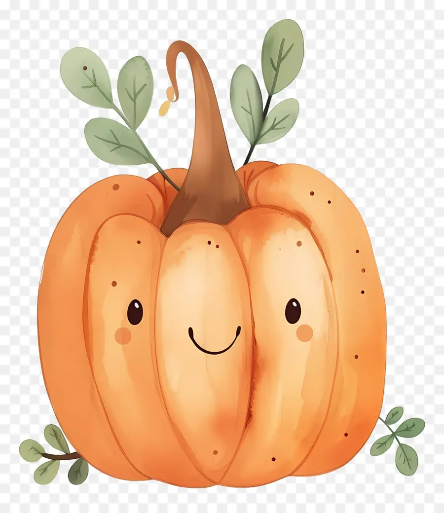 Calabaza Acuarela，Calabaza Sonriente PNG