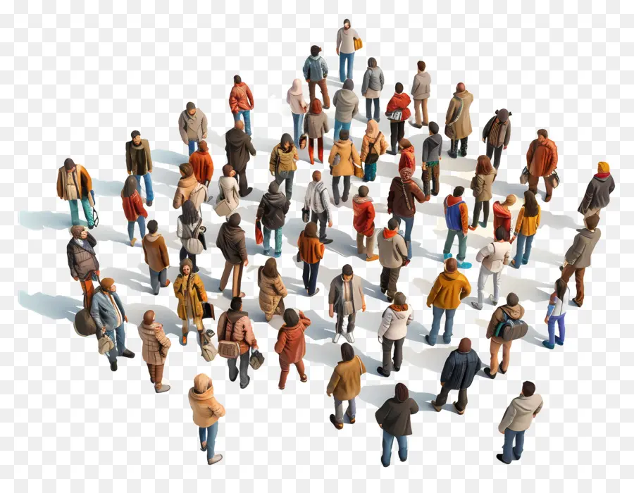 Multitud De Personas，Ilustración De Multitud PNG