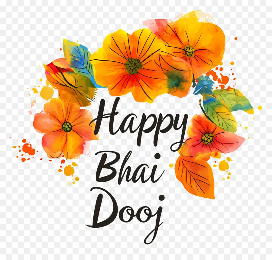 Feliz Bhai Dooj，Saludo De Bhai Dooj PNG