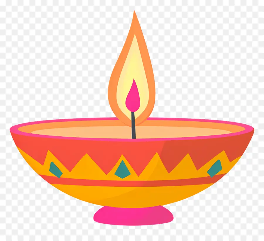 Diwali Diya，Iluminado Diya PNG