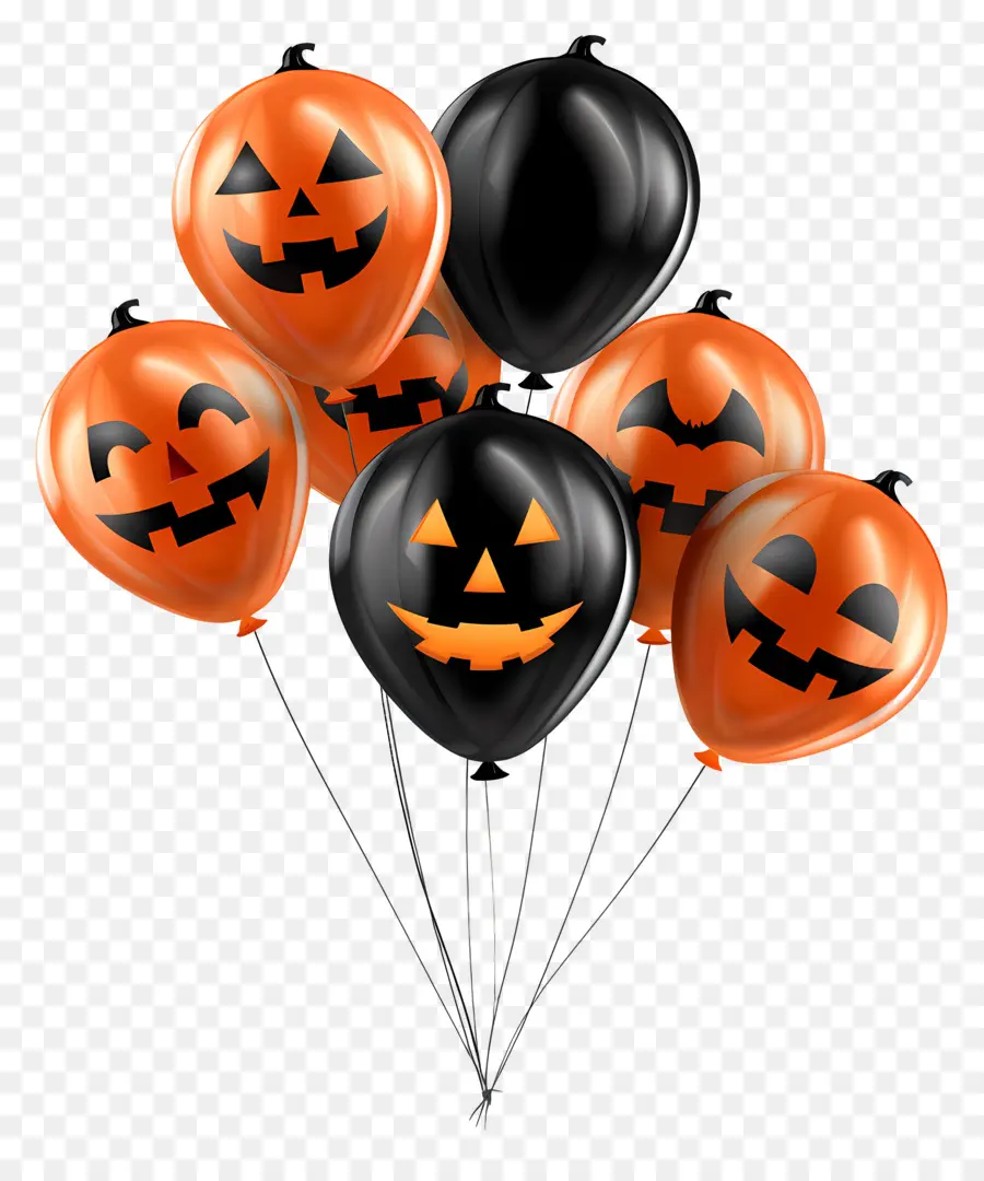 Globos De Halloween，Globos De Calabaza PNG